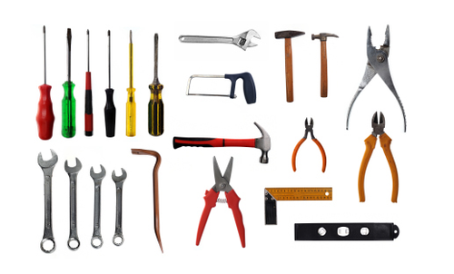 An example of various hand tools for all industries.