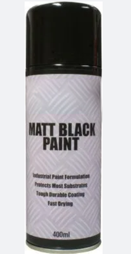 Matt Black Paint Aerosol Spray 400ml - LS99